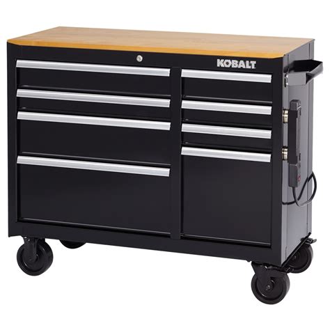 kobalt 34.5-in x 41-in 8-drawer ball-bearing steel tool cabinet black|Kobalt 3000 Series 41.